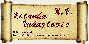 Milanka Vukajlović vizit kartica